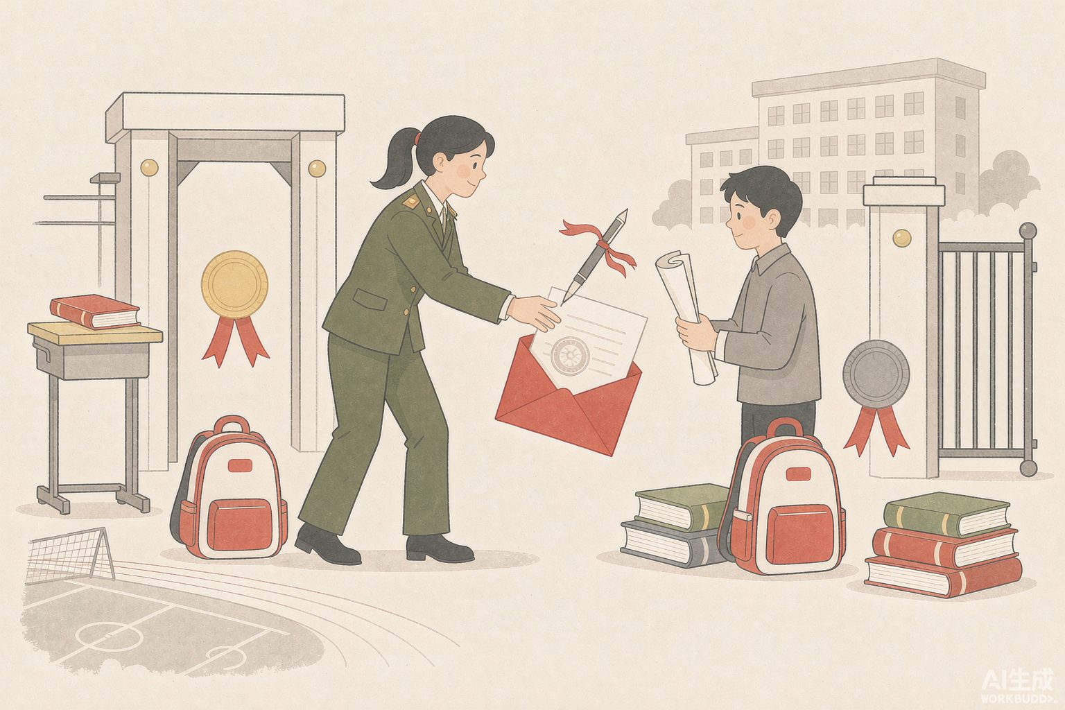 军人子女在办理入学转学时提交优待证明材料（示意图）