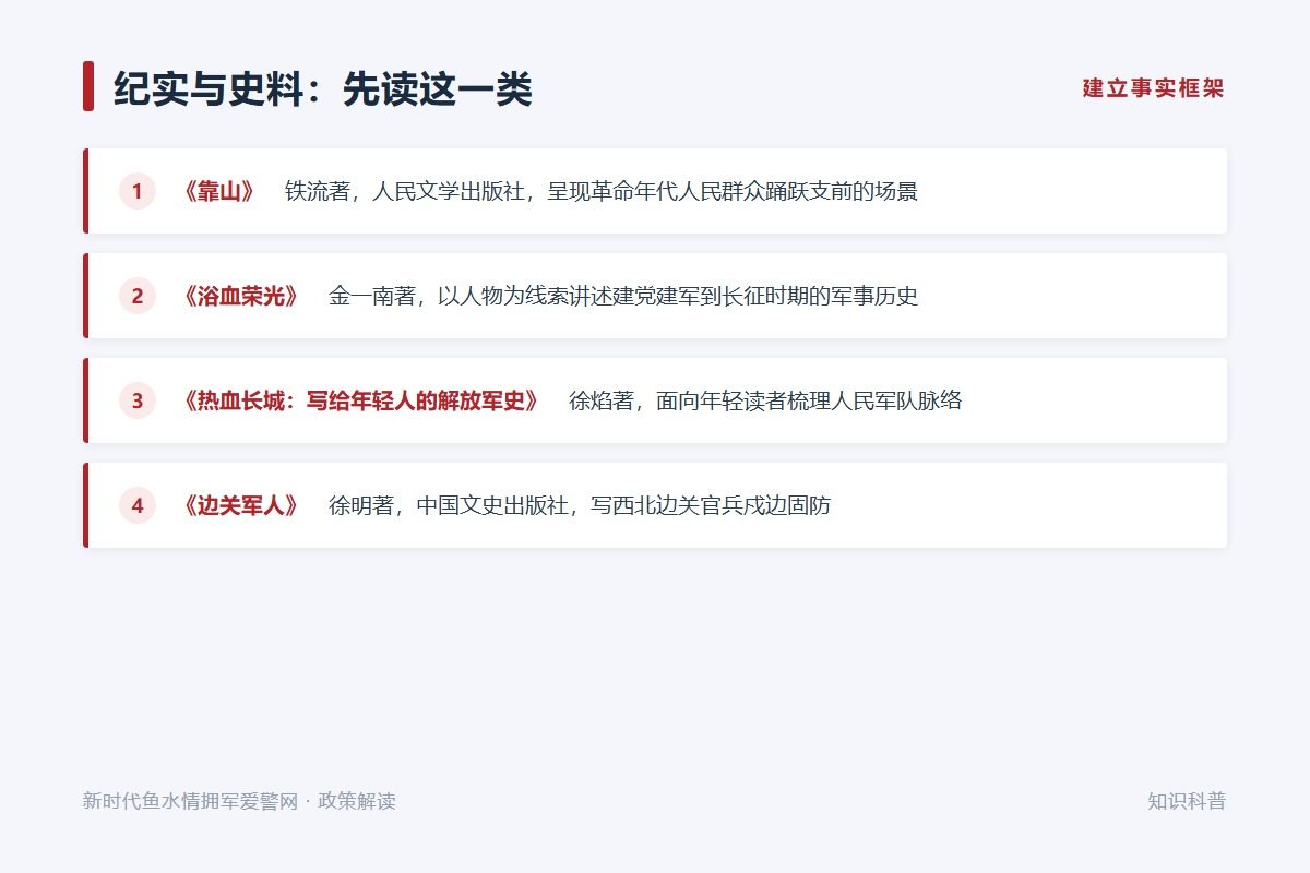 纪实类先读:《靠山》《浴血荣光》《热血长城》《边关军人》(示意图)