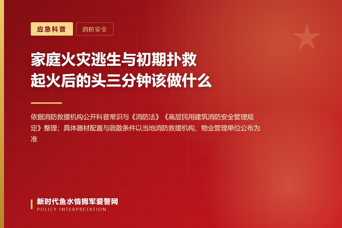 住宅火灾遇难者多为烟气所致,起火头几分钟的动作决定结果(示意图)
