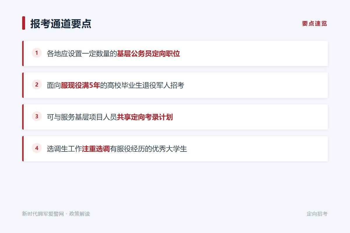 符合条件的退役军人可与服务基层项目人员共享定向考录计划